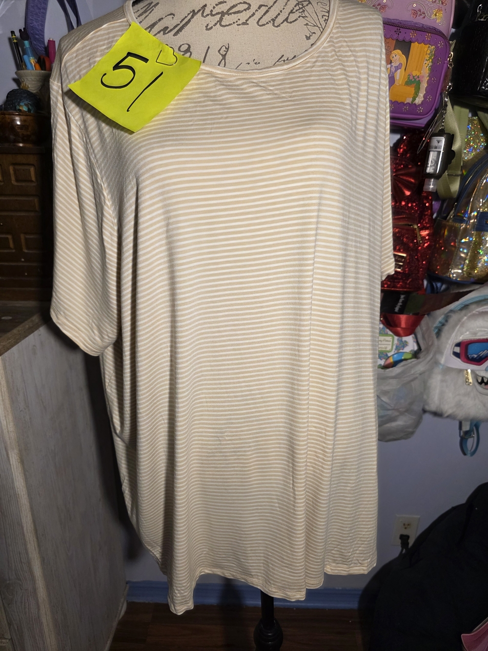 Old Navy Striped Tee Shirt Luxe Plus Size 4x Short Sleeves
